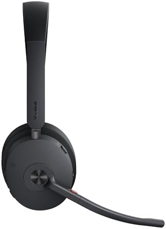 BH74 Yealink Headset Bluetooth Wireless On-ear Teams/Zoom Certified Compatible with Poly Cisco Avaya Mitel phones Acoustic Shield Mic &amp Hybrid ANC Long Battery Ideal for Office &amp Remot