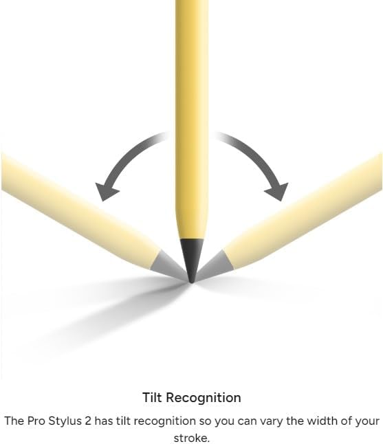 ZAGG Pro Stylus 2 with Active &amp Capacitive Tips Palm Rejection Tilt Recognition Bluetooth Pairing Compatible w/iPad Pro 11/12.9 (34 &amp 5 Gen)/Air 10.9/iPad 10.2/9.7/Mini 5/ iPad Air (M2)