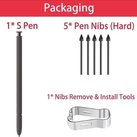 S Pen S24 Ultra (with-Bluetooth) Replacement for Samsung Galaxy S24 Ultra 5G Touch Stylus Pen + Replacement Tips/Nibs (Dark Gray)