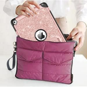 YINLAI Case for iPad 6th/5th Generation iPad 9.7 Case Glitter Women Girls Hybrid Shockproof Protective Cover with Kickstand iPad 9.7-Inch iPad Air 2nd A1893/A1954/A1822/A1823Rose Gold