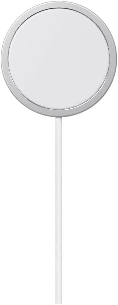 Magnetic Wireless Charger USB-C Port Compatible with iPhone 15W Fast Charging White Charging Cable with Circular Magnetic Pad