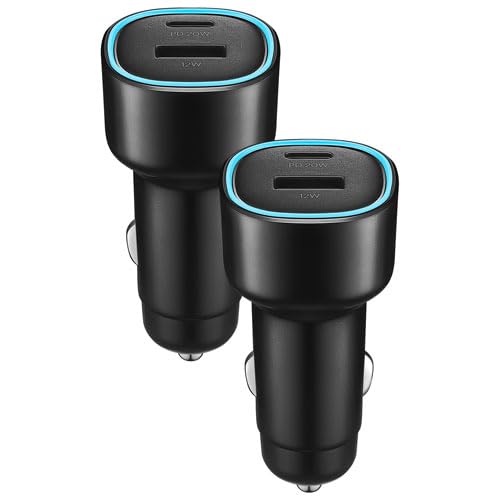 32W Dual USB-C/USB-A Car Accessory (2 Pack)