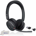 BH74 Yealink Headset Bluetooth Wireless On-ear Teams/Zoom Certified Compatible with Poly Cisco Avaya Mitel phones Acoustic Shield Mic &amp Hybrid ANC Long Battery Ideal for Office &amp Remot