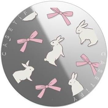CASETiFY Snappy Grip Stand Compatible with Magsafe - Rabbit Ribbon - Silver Mirror