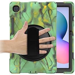 KIQ Shield Series Galaxy S6 Lite Case Heavy Duty Tablet Shockproof Rugged Tab S6 Lite Cover W/Stand Shoulder Strap for Samsung Galaxy Tab S6 Lite 10.4 Inch 2022/2020 P610/P613/P615/P619 - Camouflage