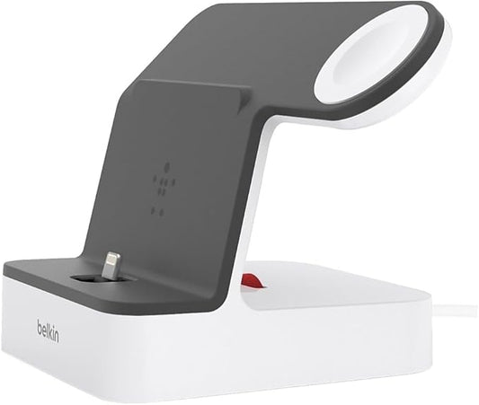 Belkin 2-In-1 Iphone &amp Apple Watch Charging Dock - Powerhouse Charging Station + Apple Watch Charging Stand - Designed For Iphone 6/7/8/X/Xs/Xr/Xs Max Apple Watch Series 4 3 2 &amp 1