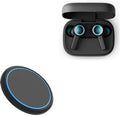 BoxWave Charger Compatible with Bang &amp Olufsen Beoplay EX - SwiftCharge PowerDisc Wireless Charger (15W) Qi Wireless 15W Circular Desktop Charger - Jet Black