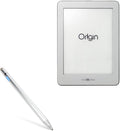 BoxWave Stylus Pen Compatible with Mobiscribe Origin E-Ink Notebook (6.8 in) - AccuPoint Active Stylus Electronic Stylus with Ultra Fine Tip - Metallic Silver