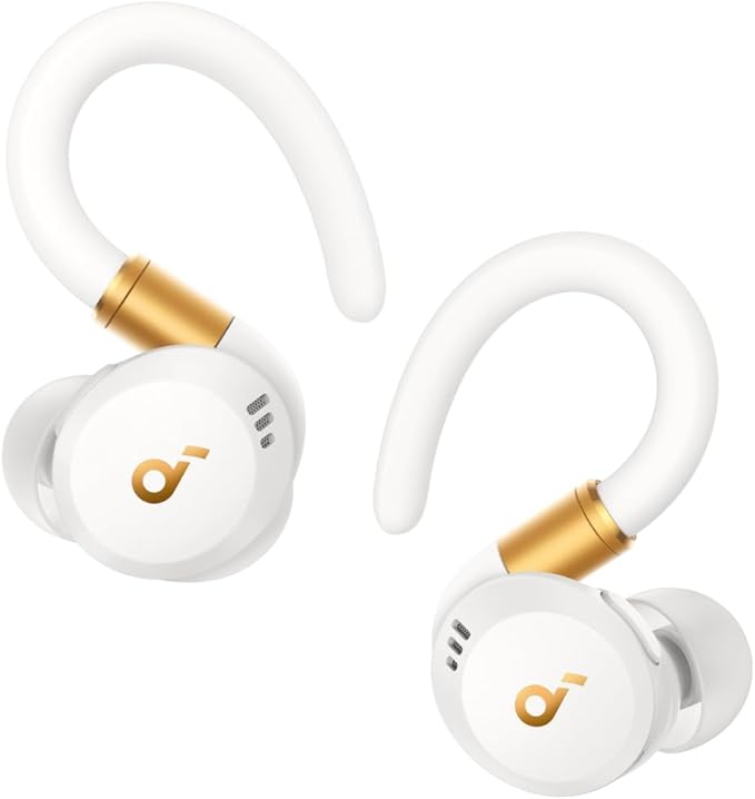 soundcore Sport X20 by Anker True-Wireless Workout Earbuds Rotatable and Extendable Ear Hooks Noise Cancelling Deep Bass IP68 Waterproof Sweatproof Dustproof 48H Play Sport Earbuds for Gym