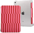 case for ipad 11th Generation11 Inch 2025 (A16 Chip) &amp 10th Gen 10.9 Inch 2022 - Slim Scratch-Resistant Hard PC Translucent Back Shell Smart Cover Wake/Sleep FunctionRed Irregular Stripes