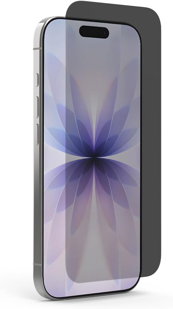 PureGear Privacy Screen Protector for iPhone 17 (2025) 6.3 Full Edge-to-Edge Coverage Self Alignment Installation Tray Touch Sensitive Case Friendly Anti-Fingerprint Coating Lifetime Replacemen