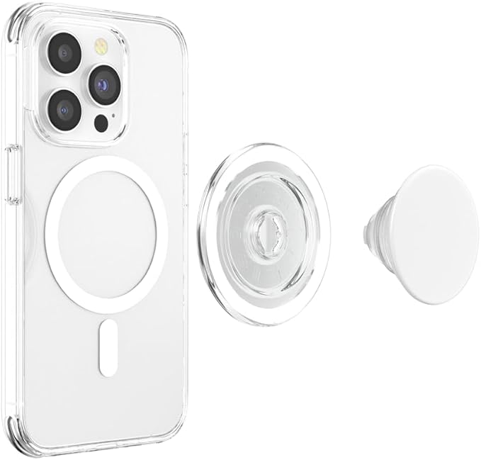 PopSockets Phone Grip with Expanding Kickstand - White PopSockets PopGrip for MagSafe