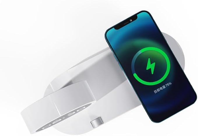 3 in1 mutifunction Mobile Wireless Charger with Digital Clocks and Night Lights fit for All Series Mobile That Support Wireless