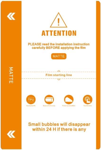 50pieces/ bag 4 Layer 120mm X 180mm TPU HD Matte Privacy Flexible Hydrogel Film Straight Curved Screen Protector Cut Machine Mobile Phone Protective Film (Matte)