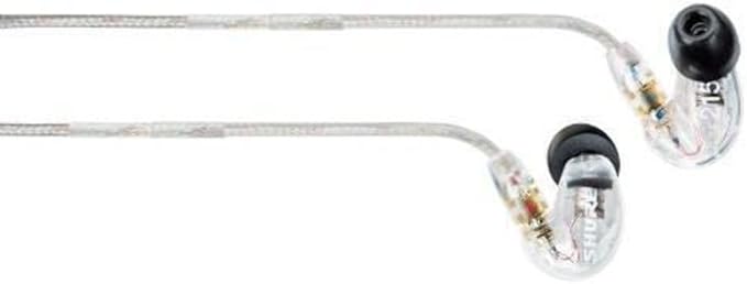 Shure SE215-CL Sound Isolating In Ear Stereo Earphones (Clear) with 3 Pairs of Triple Flange Sleeves for Better Sound Isolation