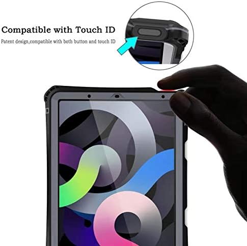 Shellbox Case for iPad Air 4th/5th Generation 2022-2020 Waterproof Dustproof Shockproof Case with 360° Full-Body ProtectionLanyard and Kickstand