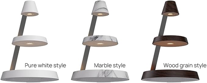 Magnetic Wireless Charger 3 in 1 Tower Standing Upright Double Layer Night Light High-Power Convenient Compatible with Cellphones/Wireless Earbuds/Apple Watch (Pure White Style)