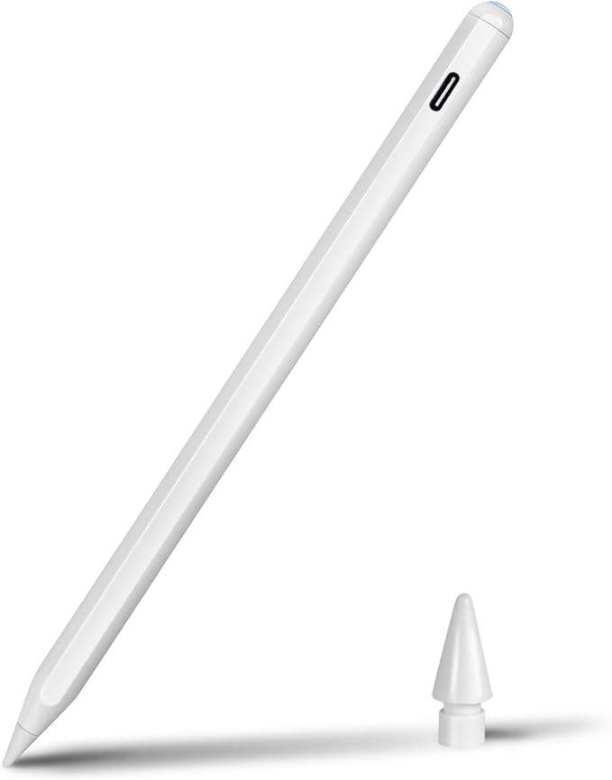 Apple Pencil Pro - 2X Fast Charging iPad Pro Pen for iPad Pro M4 11 13 Inch with Palm Rejection - High Precision - Tilt Sensitive iPad Pencil for Pro 12.9 11Air M2 M3 White