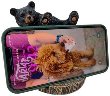 Bridge Collection Black Bear Cellphone Stand - Bear Decor for Cabin Mountain Camping - Phone Stand