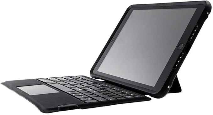 OtterBox UnlimitEd SERIES Case with Keyboard Folio + Screen Protector for iPad 7th 8th &amp 9th Gen (10.2 Display - 2019 2020 &amp 2021 version) - Non-retail/Ships in Polybag - Clear/Black