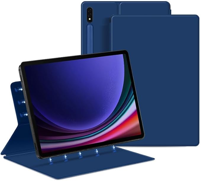 Magnetic Case for Galaxy Tab S10 Lite/Galaxy Tab S10 FE/Galaxy Tab S9 FE 10.9 Inch/Tab S9 11 2023 with S Pen Holder Ultra-Slim Lightweight Magnetic Stand Case with Auto Sleep/Wake Blue