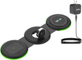 Tron 3 in 1 Foldable Magnetic Wireless Charger - Travel Charging Pad Dock for Apple Watch iPhone 16 15 14 13 12 Pro Max Plus &amp Airpod