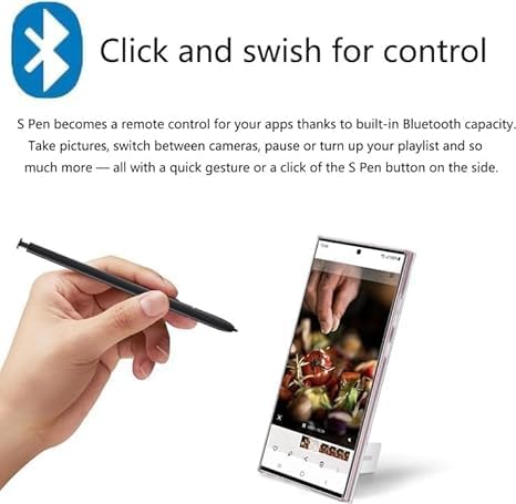 S Pen S24 Ultra (with-Bluetooth) Replacement for Samsung Galaxy S24 Ultra 5G Touch Stylus Pen + Replacement Tips/Nibs (Dark Gray)