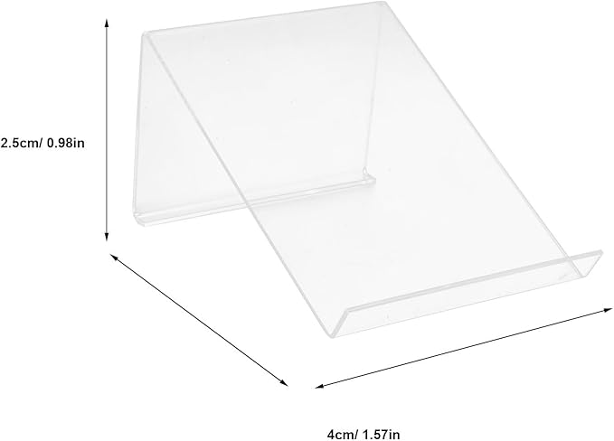 POPETPOP Phone Stand for Desk Stylish Desktop Holder for Landline Cellphones Durable Support for Office Use Non Slip Design Maximizing Space Transparent Riser
