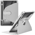 Rotating Case for Samsung Galaxy Tab S8 Plus 2022 / S7 FE 2021 / S7 Plus (SM-T970 T975 T976) 2020 12.4-Inch with Pencil Holder 360 Degree Rotation Clear Back Cover Auto Wake/Sleep (Grey)