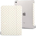 case for ipad 11th Generation11 Inch 2025 (A16 Chip) &amp 10th Gen 10.9 Inch 2022 - Slim Scratch-Resistant Hard PC Translucent Back Shell Smart Cover Wake/Sleep FunctionYellow red Polka dots