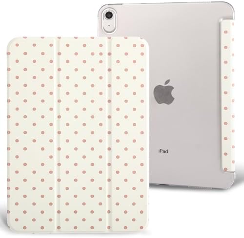 case for ipad 11th Generation11 Inch 2025 (A16 Chip) &amp 10th Gen 10.9 Inch 2022 - Slim Scratch-Resistant Hard PC Translucent Back Shell Smart Cover Wake/Sleep FunctionYellow red Polka dots