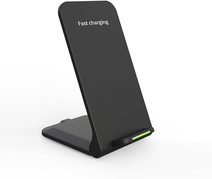 IHAO Ultra-Slim 15W Fast Wireless Charging Stand QC3.0 Portable Charger with Smart Protection Foldable Design 15W Lightning-Fast Charging with QC3.0 Technology
