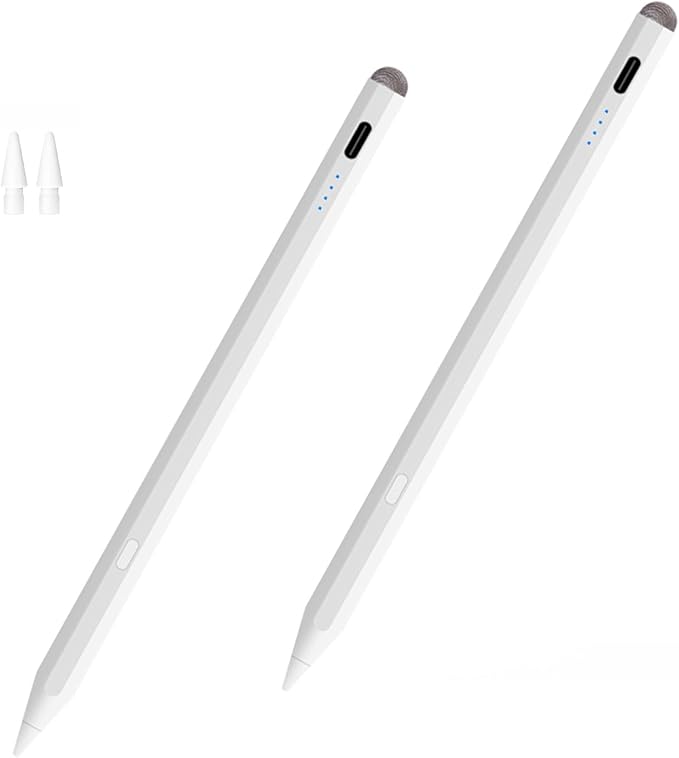 Stylus Pen for iPad Pencil 11th A16/10th/9th Gen2Pack iPad Pencil Pro Fast CharingActive iPadPen for 2018-2025 iPad11 A16/10/9/8/7/6iPadPro 13/11/12.9/M4iPadAir 6/5/4/3/M2iPadMini 5/6/7 Gen