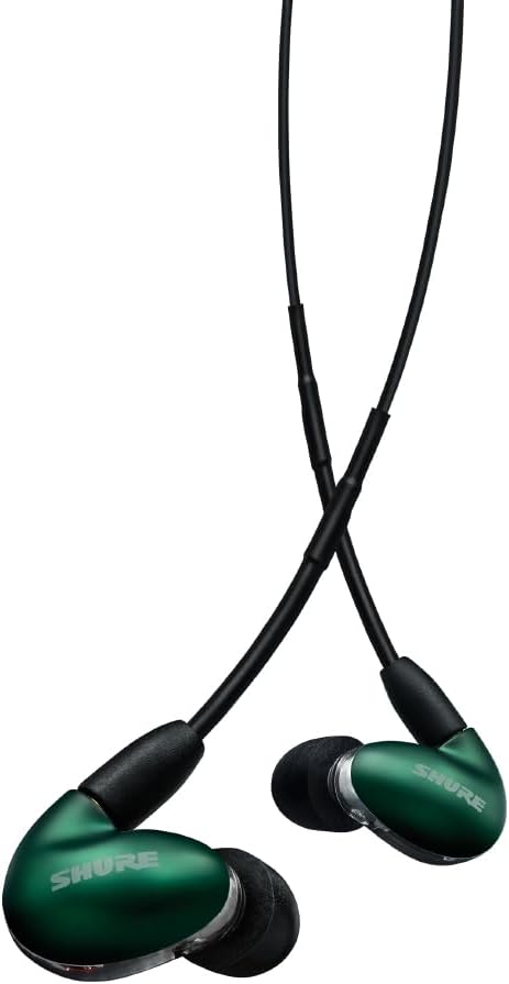 Shure SE846 PRO Gen 2 Wired Sound Isolating Earphones Secure in-Ear Earbuds High-End Professional Sound Hi-Def Four Drivers Upgraded Sound Filters Durable Quality Customizable Frequency - Jade