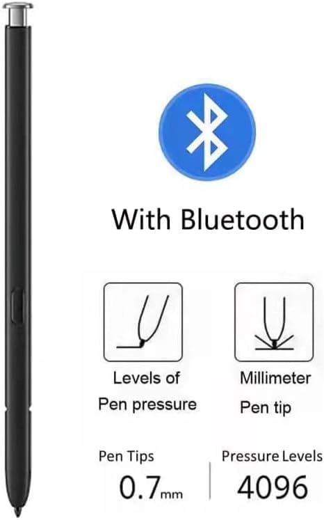 S22 Ultra S Pen Replacement Compatible with Samsung Galaxy S22 Ultra All VersionsS22 Ultra Stylus Pen (WithBluetooth) Slim 0.7mm Pen Tip 4096 Pressure Levels with 5pcs Tips (White)