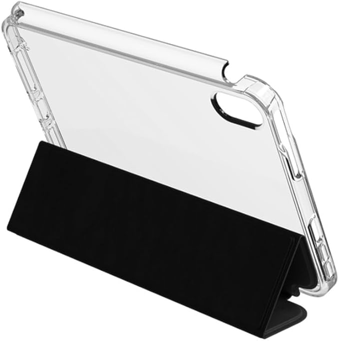 ZAGG Crystal Palace Folio Case for iPad mini 8.3 (A17 Pro) – 6.5ft Drop Protection Graphene Strength Anti-Scratch Case with Movie Stand Slim Design Recycled Content Clear