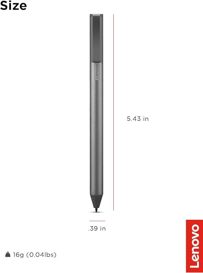 Lenovo USI Stylus Pen Chrome OS Support 4096 Levels of Pressure Sensitivity 150 Days Battery Life AAAA Battery Works with Chromebook GX81B10212Grey