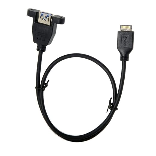 Type-E Male to Type-A Female Panel Mount