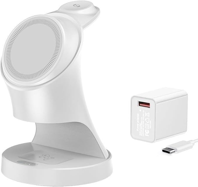 Wireless Charger3 in 1 Magnetic Wireless Charger Stand Fast Wireless Charging Dock for iPhone17/16/15/14/13/12 Series Apple Watch Series AirPods Pro.