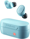 Skullcandy Sesh Evo in-Ear Wireless Earbuds 24 Hr Battery Microphone Works with iPhone Android and Bluetooth Devices - Bleached Blue