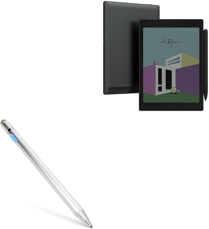 BoxWave Stylus Pen Compatible with Onyx BOOX Tab Mini C - AccuPoint Active Stylus Electronic Stylus with Ultra Fine Tip - Metallic Silver