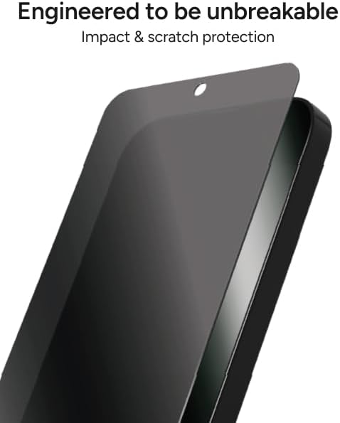 ZAGG Fusion Privacy Anti-Glare Samsung Galaxy S25 Screen Protector - Flexible Hybrid Polymer Matte Finish 2-Way Privacy Filter Recycled Materials InvisibleShield Easy Application