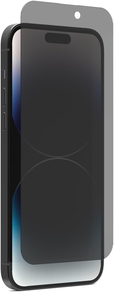 PureGear 2-Way Privacy Tempered Glass Screen Protector Compatible w/ Apple iPhone 14 Pro (2022) 6.1 Full Edge-to-Edge Coverage Self Alignment Installation Tray Touch Sensitive Case Friendly Anti