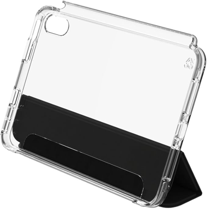 ZAGG Crystal Palace Folio Case for iPad mini 8.3 (A17 Pro) – 6.5ft Drop Protection Graphene Strength Anti-Scratch Case with Movie Stand Slim Design Recycled Content Clear