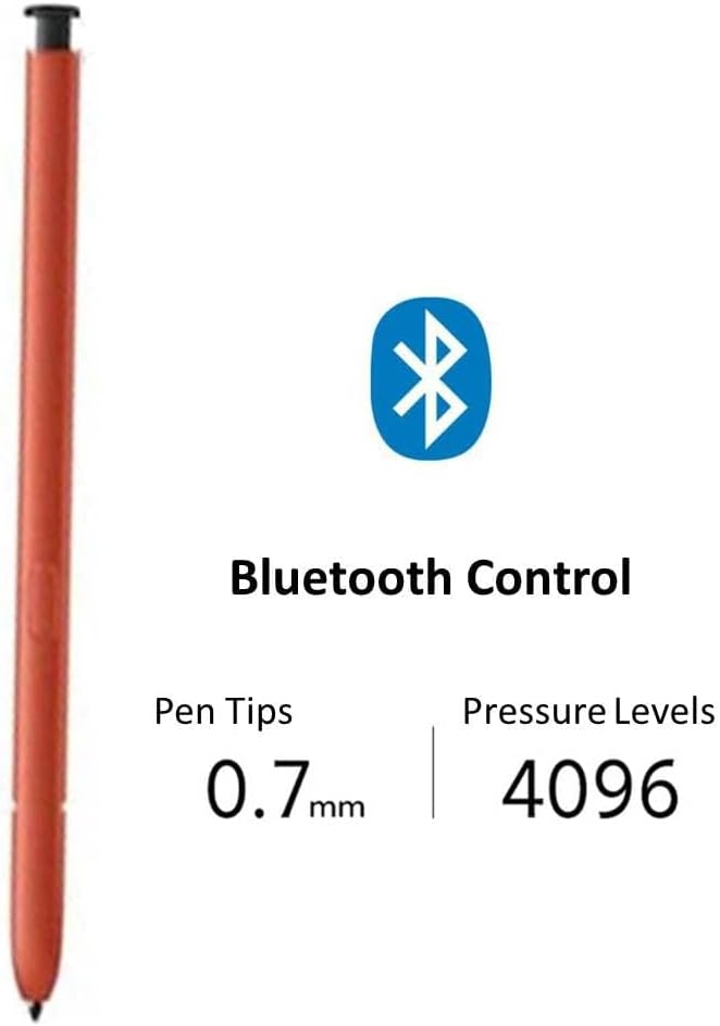 S22 Ultra Pen (WithBluetooth) Replacement for Samsung Galaxy S22 Ultra S Pen Replacement S22 Ultra Stylus Pen (4096 Pressure Levels) with 5*Tips/Nibs (Red)