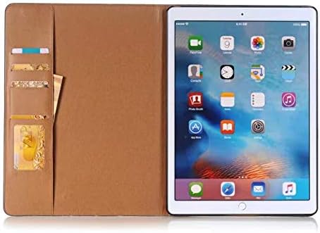 iPad Pro 1st 2nd (12.9 inch) Case DMaos Vintage Book Synthetic Leather Stand Folio Smart Cover Auto Sleep/Wake Business Document Card Holder - Blue
