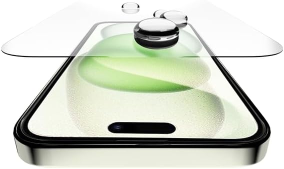 ITSKINS Hybrid // Glass Cell Phone Screen Protector with Eco-Friendly Alignment Tool Tempered Glass Screen Protector Easy Installation Scratch Resistant and Bubble Free - iPhone 15 Plus