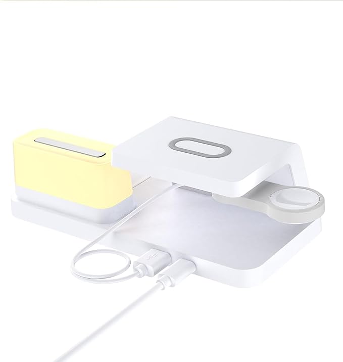 Wireless Charger Alarm Clock HT309 White