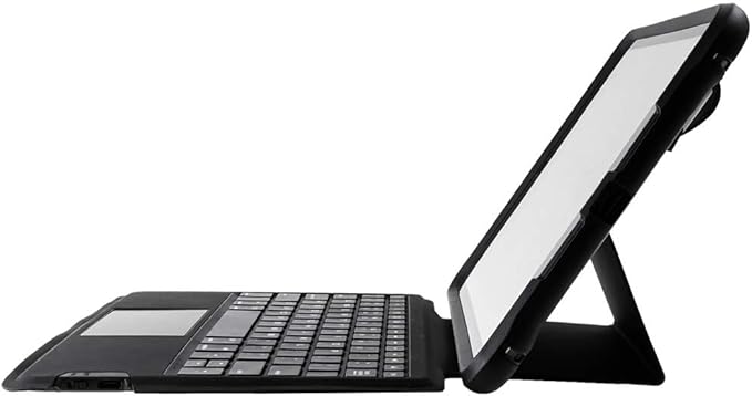 OtterBox UnlimitEd SERIES Case with Keyboard Folio + Screen Protector for iPad 7th 8th &amp 9th Gen (10.2 Display - 2019 2020 &amp 2021 version) - Non-retail/Ships in Polybag - Clear/Black