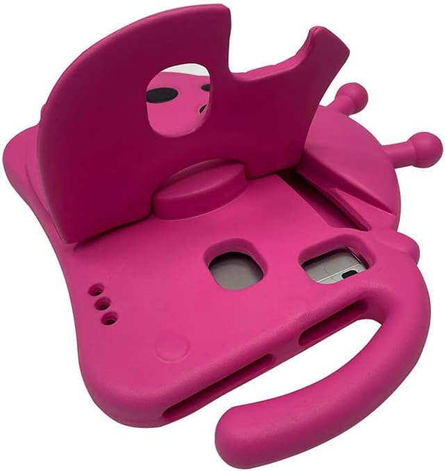 for Alcatel Joy Tab 2 Case for Kids Children Friendly Shockproof Protective Stand Handle Cover for Joy Tab 2 Case Alcatel 2020 8 Tablet (Model: 9032Z) for Boys Girls Cute Ladybug - Hot Pink